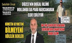 DÜZCE’NİN BU NİMETİNİ HEBA ETMEYELİM