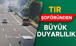 OT YANGININA YANGIN TÜPÜ İLE MÜDAHALE ETTİ