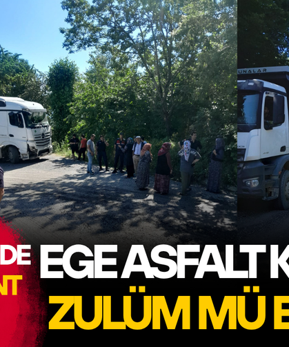 KÖYLÜLER ASFALT GEREKÇESİYLE YOLU KAPATTI, JANDARMA YATIŞTIRDI
