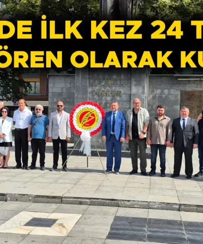 ÇGCD BASIN BAYRAMI NEDENİYLE ANITPARK’A ÇELENK SUNDU