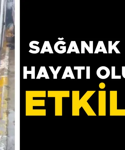 CUMAYERİ’NDE PAZARYERİNİ SU BASTI