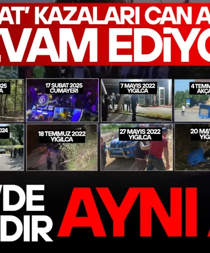 DÜZCE’DE PATPAT KAZALARINDA ACI TABLO