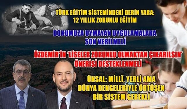 “EĞİTİM SİSTEMİ OLMAZSA, EĞİTİLEN TOPLUMUN UŞAĞI OLURUZ”