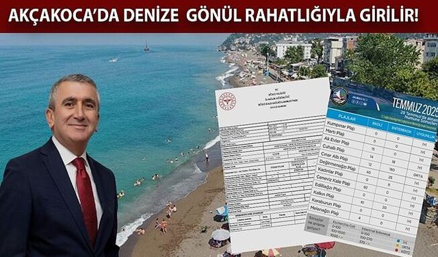 RESMİ RAPORLAR AÇIKLANDI: AKÇAKOCA’NIN DENİZİ GÜVENLİ VE TEMİZ