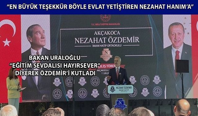 “BU ESER AKÇAKOCA EĞİTİMİ İÇİN MİHENK TAŞI OLACAK”