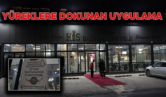 “BEDELİ PEŞİN ÖDENMİŞTİR” DİYEREK ŞEHİT AİLELERİNE ÜCRETSİZ HİZMET VERİYOR