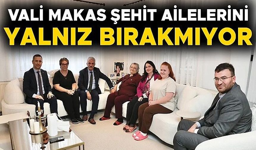 EŞİ İLE BİRLİKTE ŞEHİT POLİS MEMURUNUN AİLESİNİ ZİYARET ETTİ
