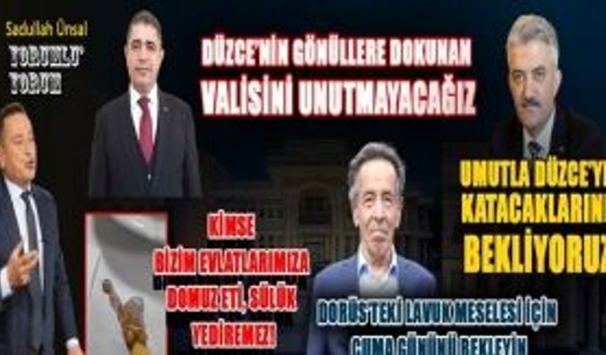 DÜZCE’DE DEVLET AKLI İLE MİLLETİ BULUŞTURAN VALİ SELÇUK ASLAN