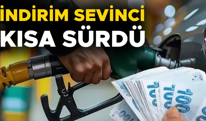 MOTORİNE İNDİRİMİN ARDINDAN ZAM GELDİ