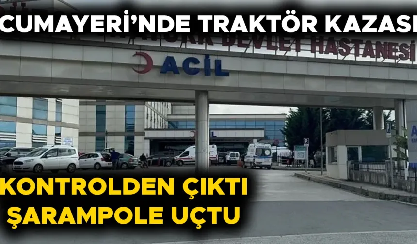 TRAKTÖR SÜRÜCÜSÜ SON ANDA ATLAYARAK KURTULDU, OĞLU YARALANDI