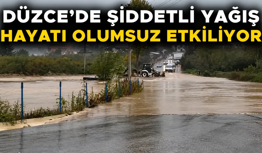 ŞİDDETLİ YAĞIŞLAR YOLLARI DERE YATAĞINA ÇEVİRDİ